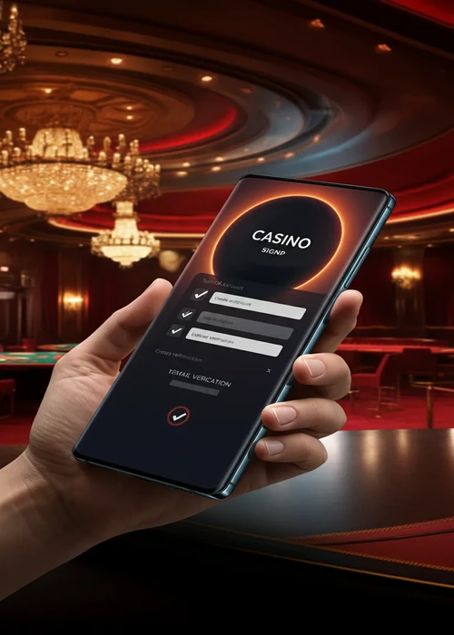 Page création compte Olympe Casino avec vérification email